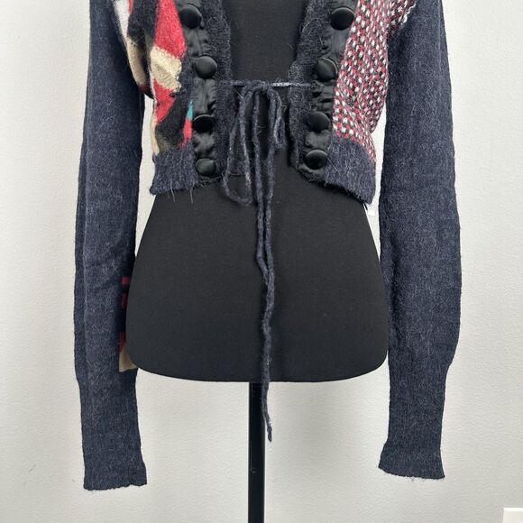 D.E.P.T. Cardigan Women Large (Fits like A Small) Wool Blend Open Front Sweater - Picture 5 of 16